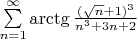 $\sum\limits_{n=1}^{\infty} \arctg {\frac{(\sqrt{n} + 1)^3}{n^3 + 3n + 2}}$