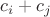 $c_i +c_j$