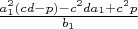 $\frac{a_1^2(cd-p)-c^2da_1+c^2p}{b_1}$