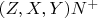 $ (Z,X,Y) є N^+$