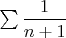 $\sum\dfrac1{n+1}$