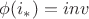$\phi(i_*)=inv$