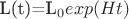 L(t)=L_{0}exp(Ht)