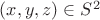 $(x,y,z)\in S^2$