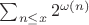 $\sum_{n \leq x} {2^{\omega(n)}}$
