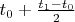 $t_0 + \frac{t_1 - t_0}{2}$