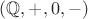 $(\mathbb Q, +,  0, -)$