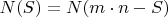 $N(S)=N(m\cdot n-S)$
