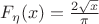 $F_{\eta}(x)=\frac{2\sqrt x}{\pi}$