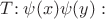 $T{:\psi(x)\psi(y):}$