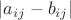 $|a_{ij}-b_{ij}|$