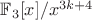 $\mathbb{F}_3[x]/x^{3k+4}$
