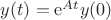 $y(t) = {\rm e}^{A t} y(0)$