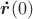 $\boldsymbol {\dot r}(0)$