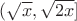 $(\sqrt x,\sqrt{2x}]$