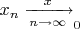 $x_n\xrightarrow[n\to\infty] x_0$