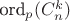 $\text{ord}_p(C_n^k)$