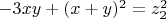 $-3xy+(x+y)^2=z_2^2$