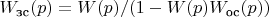$W_{\text{зс}}(p)=W(p)/(1-W(p)W_{\text{ос}}(p) )$