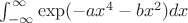$\int_{-\infty}^{\infty} \exp(-a x^4-b x^2) dx$