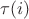 $\tau(i)$