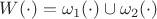 $W(\cdot)=\omega_1(\cdot)\cup\omega_2(\cdot)$