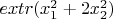 $extr(x_1^2 + 2x_2^2)$