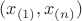 $(x_{(1)}, x_{(n)})$