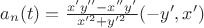 $a_{n}(t)=\frac{x'y''-x''y'}{x'^2+y'^2}(-y',x')$
