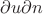$\partial u}{\partial n}$