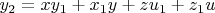 $y_2=xy_1+x_1y+zu_1+z_1u$
