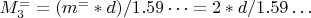 $ M^=_3=( m^=*d)/1.59&hellip;=2*d/1.59&hellip; $