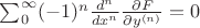 $\sum_0^\infty (-1)^n \frac{d^n}{dx^n}\frac{\partial F}{\partial y^{(n)}}=0$