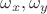 $\omega_x, \omega_y$