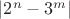 $|2^{n}-3^{m}|$