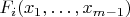 $F_i(x_1,\dots,x_{m-1})$