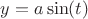 $y = a \sin(t)$
