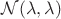 $\mathcal N(\lambda, \lambda)$