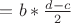 $= b*\frac{d-c}{2}$