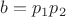 $b = p_1p_2$