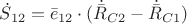 $\dot{S}_{12}=\bar{e}_{12}\cdot(\dot{\bar{R}}_{C2}-\dot{\bar{R}}_{C1})$