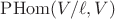 $\operatorname{PHom}(V / \ell, V)$