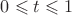 $0\leqslant t\leqslant1$