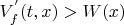 $V^{'}_f (t, x) > W(x)$