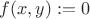 $f(x, y) := 0$
