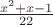 $\frac{x^2+x-1}{22}$