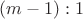 $(m-1):1$