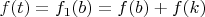 $f(t)=f_1(b)=f(b)+f(k)$
