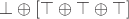 $\bot \oplus [\top \oplus \top \oplus \top]$