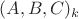 $(A,B,C)_k$